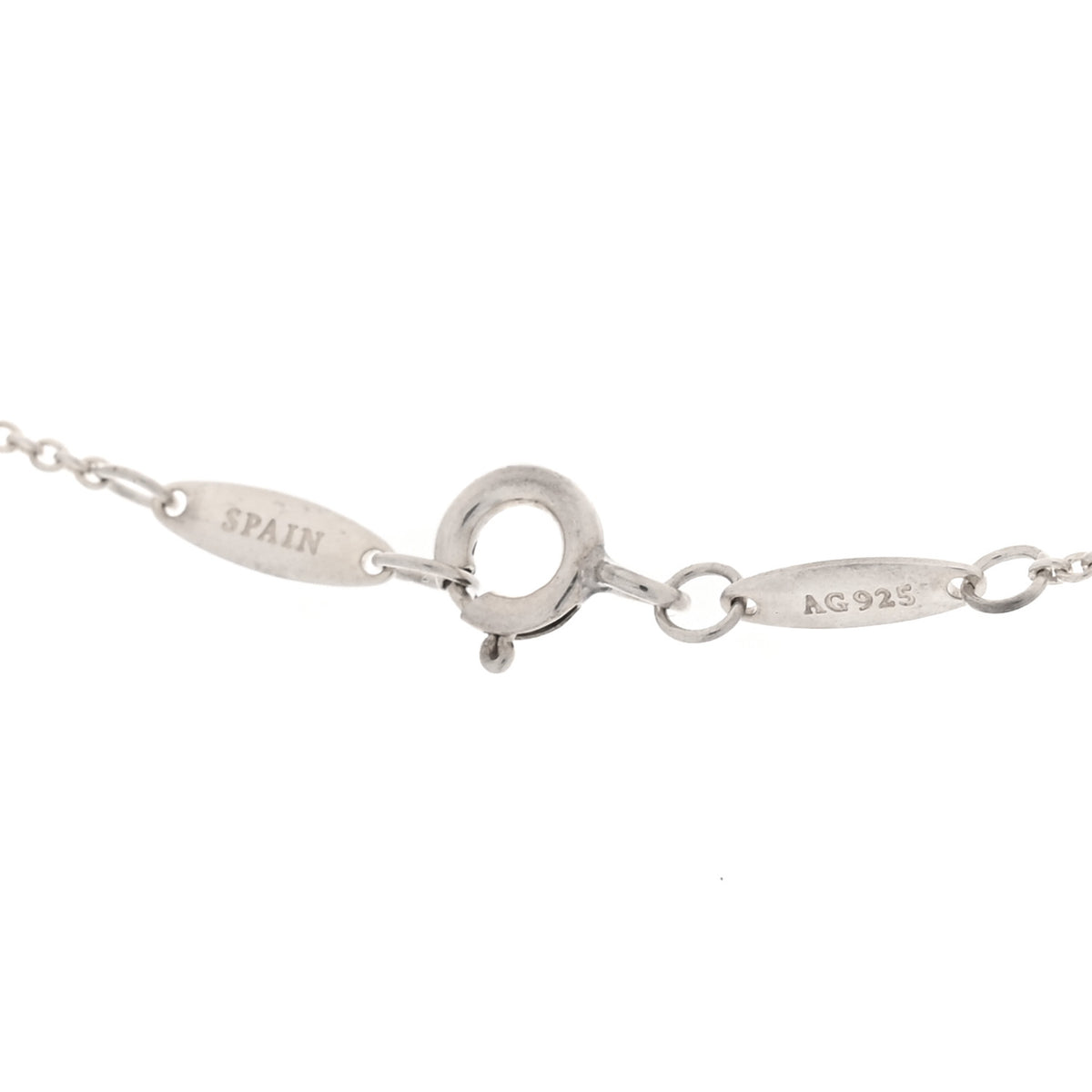 Tiffany Sterling Silver 12mm Elsa Peretti Bean Pendant Necklace 4 of 6