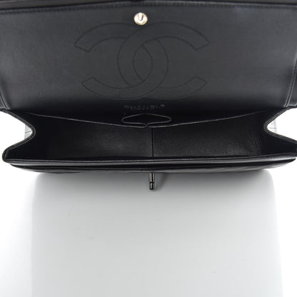 Chanel Lambskin Chevron Quilted Jumbo Double Flap So Black 8 of 11