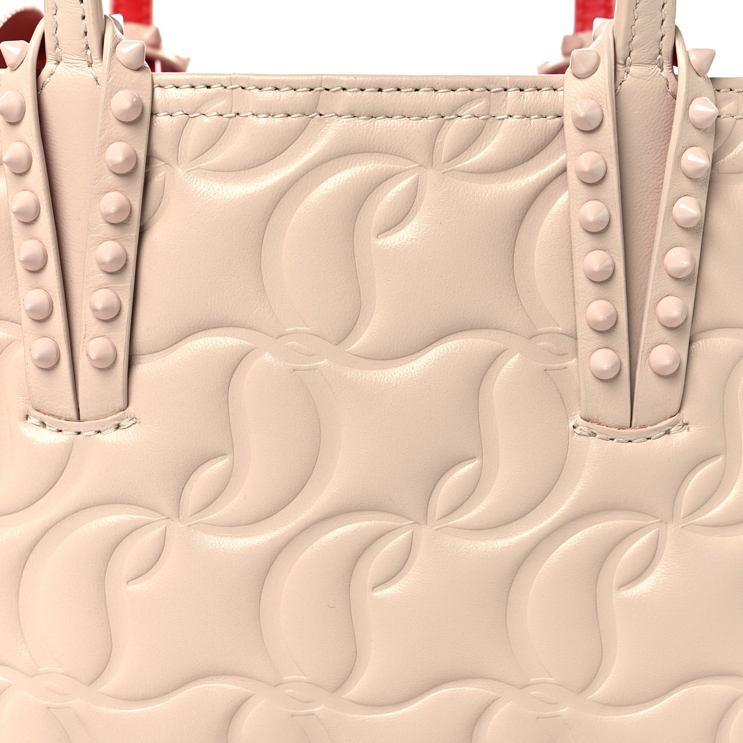 Nappa Embossed Mini East West Cabata Tote Leche