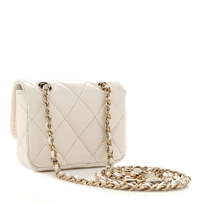 Chanel Caviar Quilted Belt Bag White 2 of 11