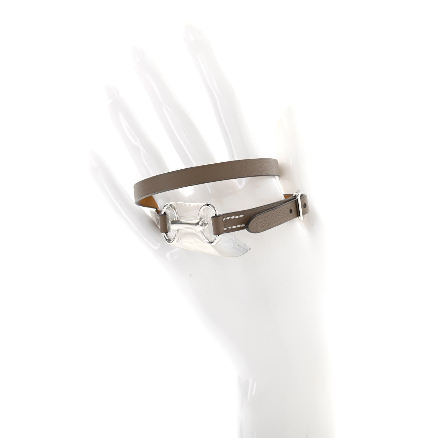 Hermes Swift Heritage Equestre Triple Tour Bracelet T1 Etoupe 2 of 5