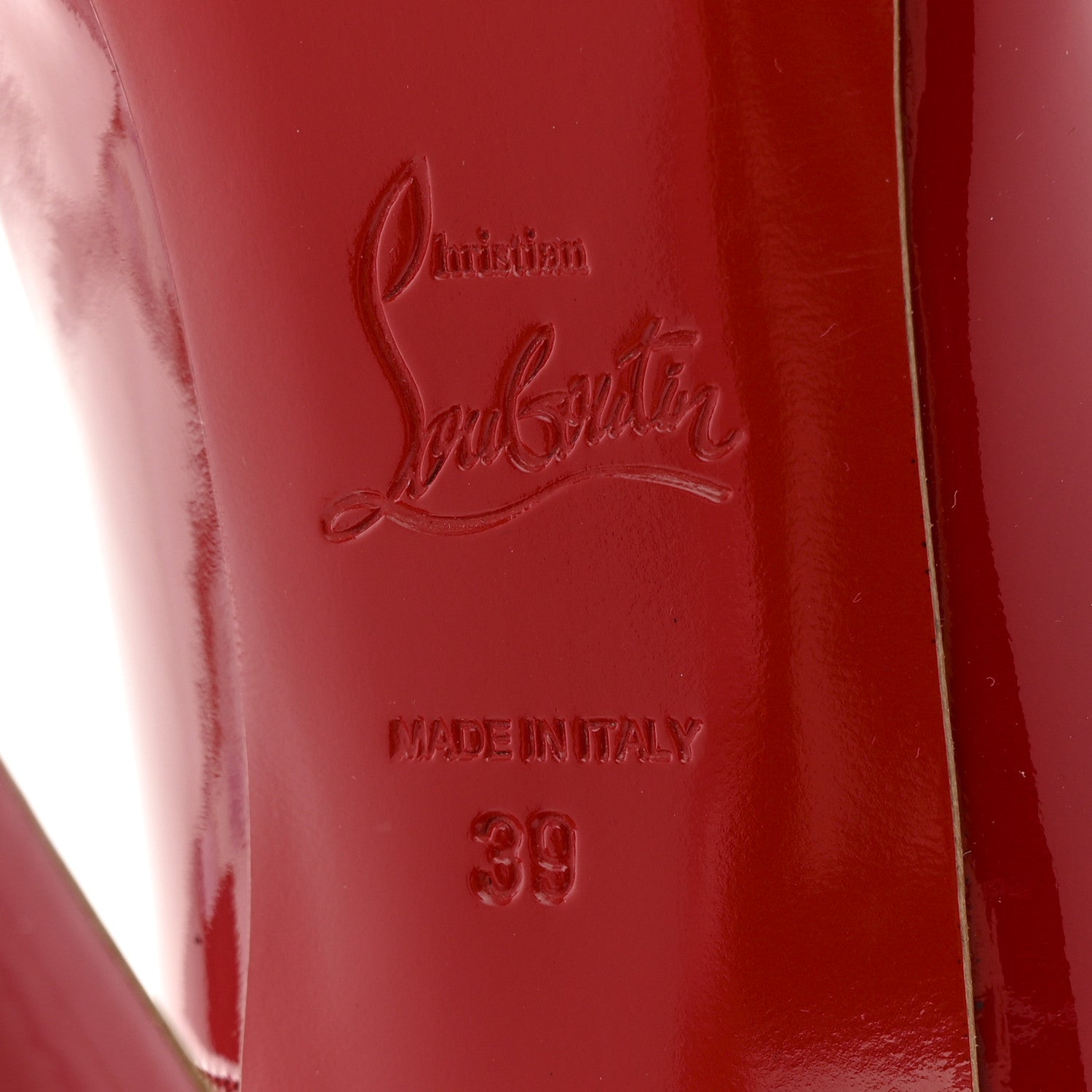 Christian Louboutin Patent Rolando 120 Pumps 39 Loubi Red 8 of 9