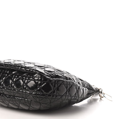 Christian Dior Patent Cannage Hobo Black 8 of 11