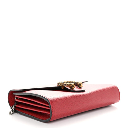 Gucci Calfskin Mini Dionysus Chain Wallet Hibiscus Red 4 of 10