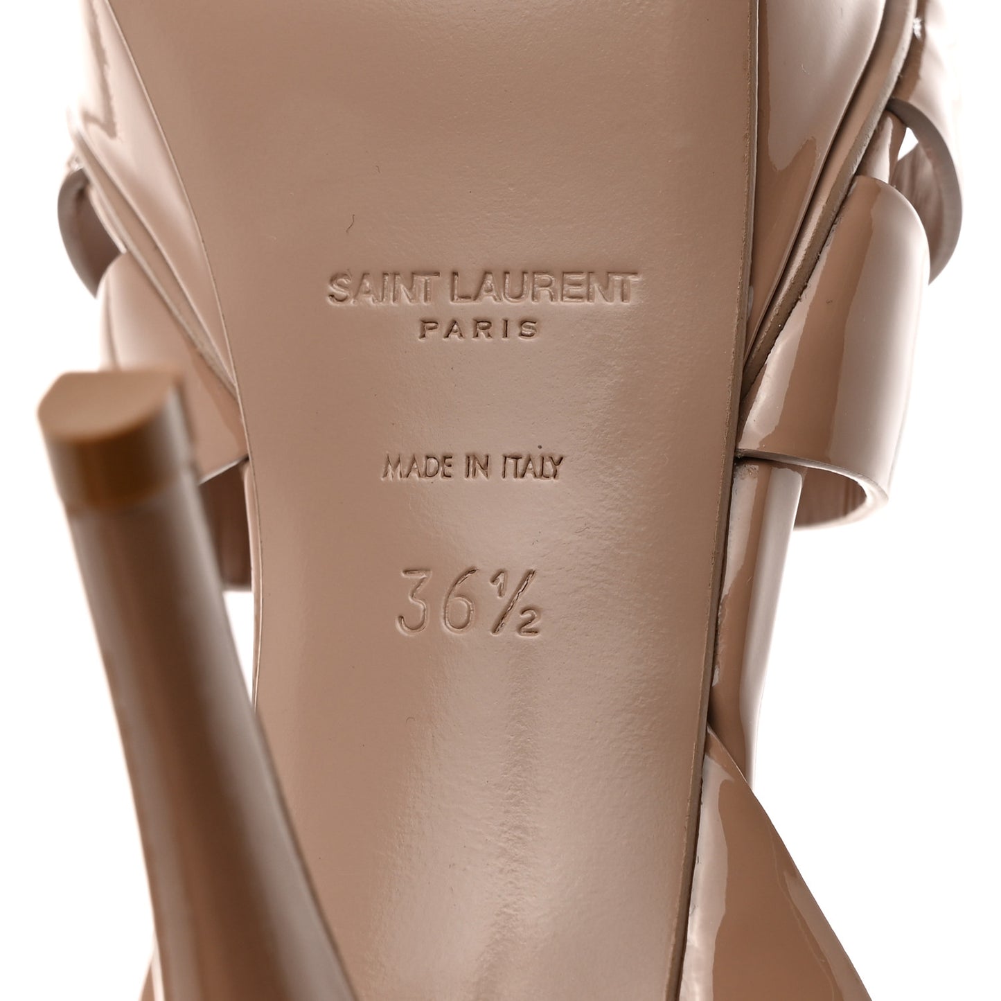 Patent Tribute 75 Platform Sandals 36.5 Nude
