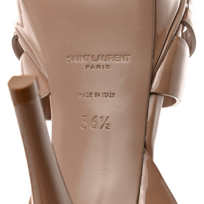 Saint Laurent Patent Tribute 75 Platform Sandals 36.5 Nude 8 of 9