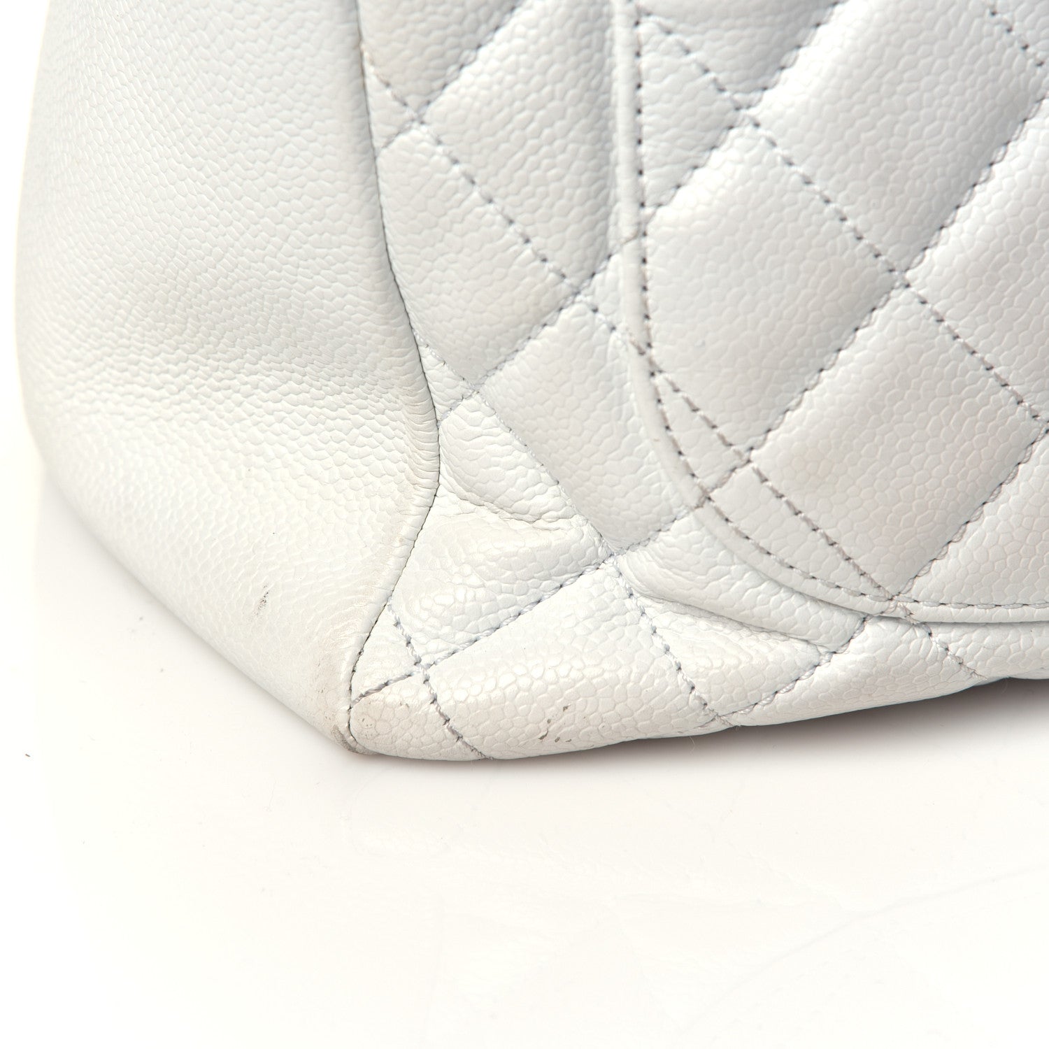 Chanel Caviar Quilted Grand Shopping Tote GST White 7 of 11
