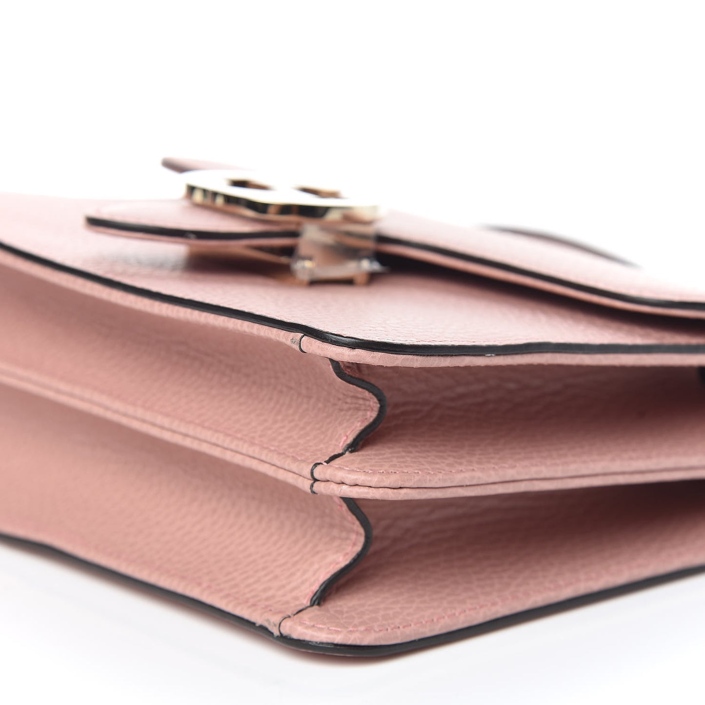 Dollar Calfskin Small Interlocking G Shoulder Bag Soft Pink