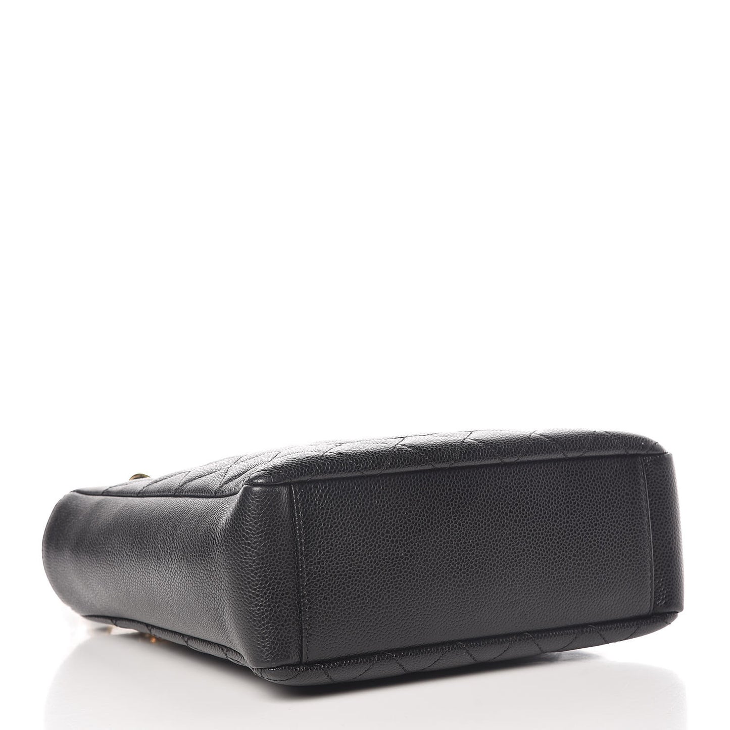 Caviar Quilted Petit Shopping Tote PST Black