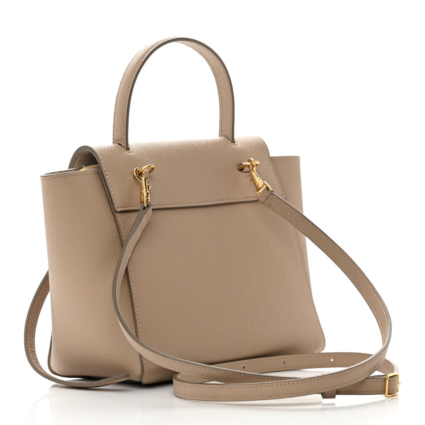 Grained Calfskin Nano Belt Bag Light Taupe