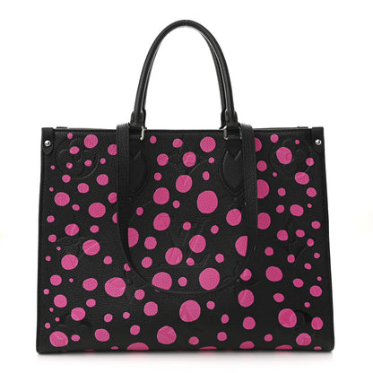 Louis Vuitton LV X YK Empreinte Monogram Giant Onthego MM Black Fuchsia 1 of 10