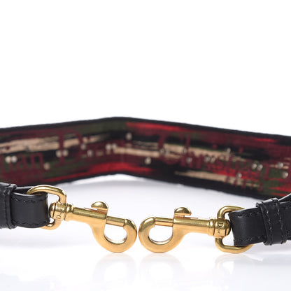 Christian Dior Canvas Embroidered Studded Bohemian Shoulder Strap Red 3 of 4