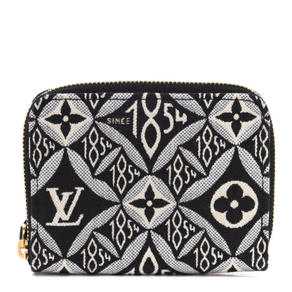Louis Vuitton Jacquard Since 1854 Zippy Coin Purse Grey 1 of 7