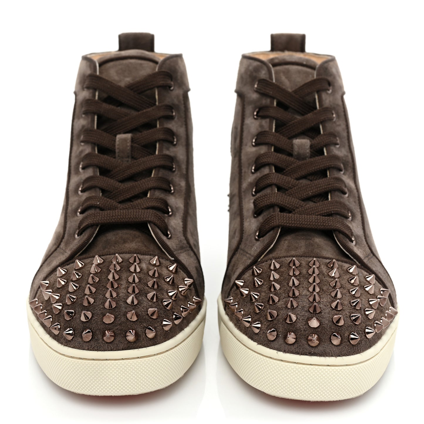 Mens Suede Lou Spikes Flat Sneakers 43 Castor Africa