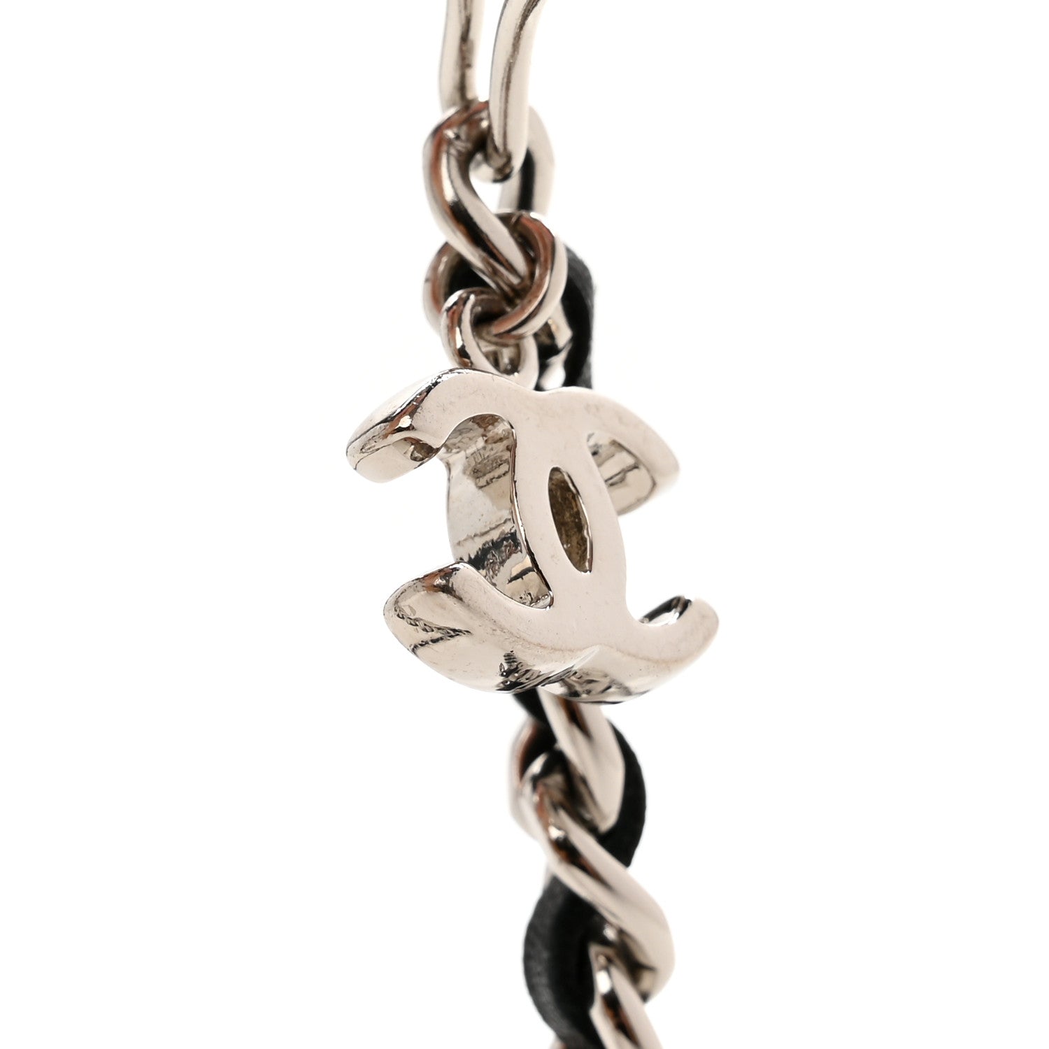 Chanel Lambskin Chain Logo Belt Black Gold 3 of 4