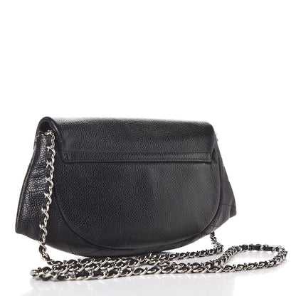 Chanel Caviar Half Moon Wallet On Chain WOC Black 3 of 9