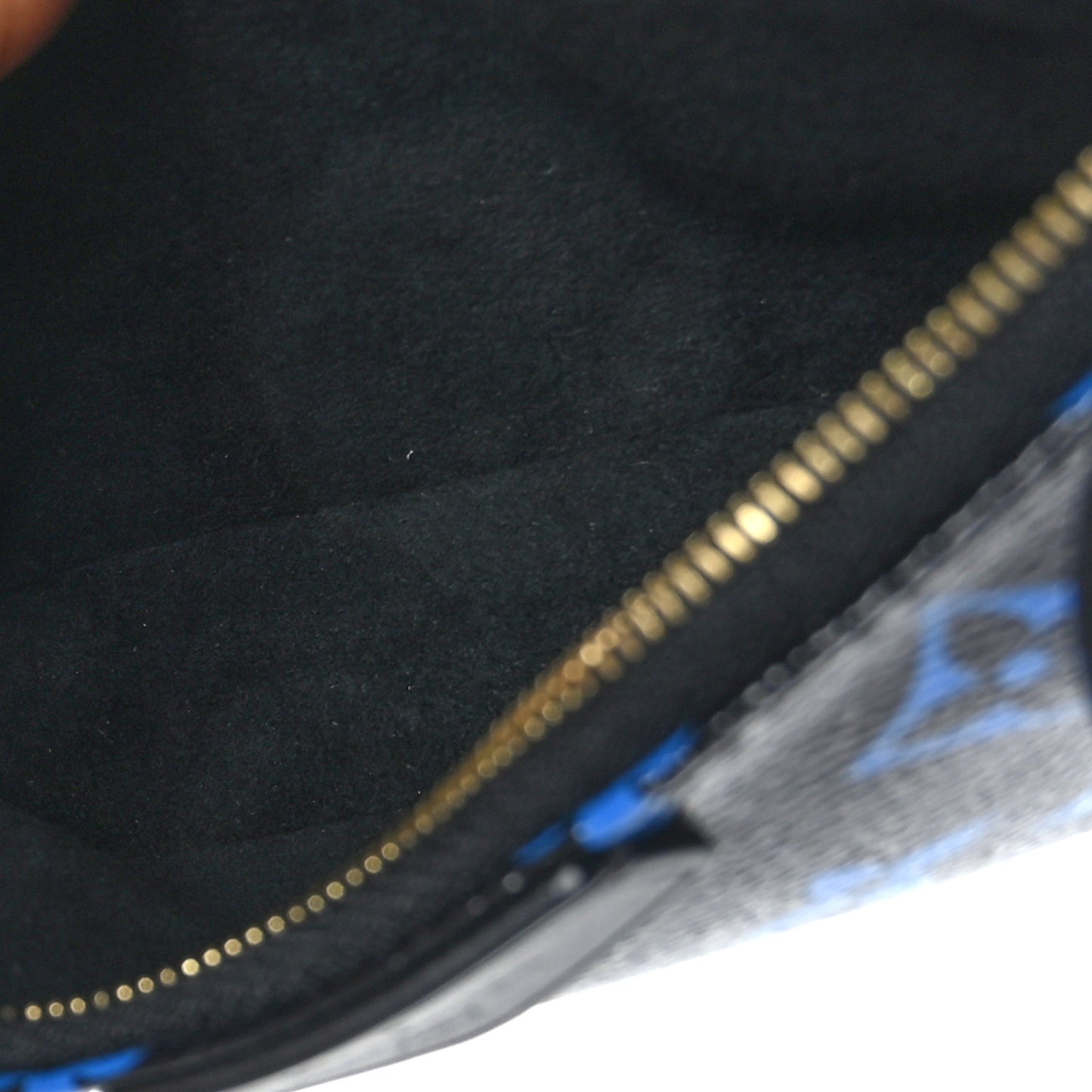 Colored Monogram Mini Pochette Accessories Blue Black