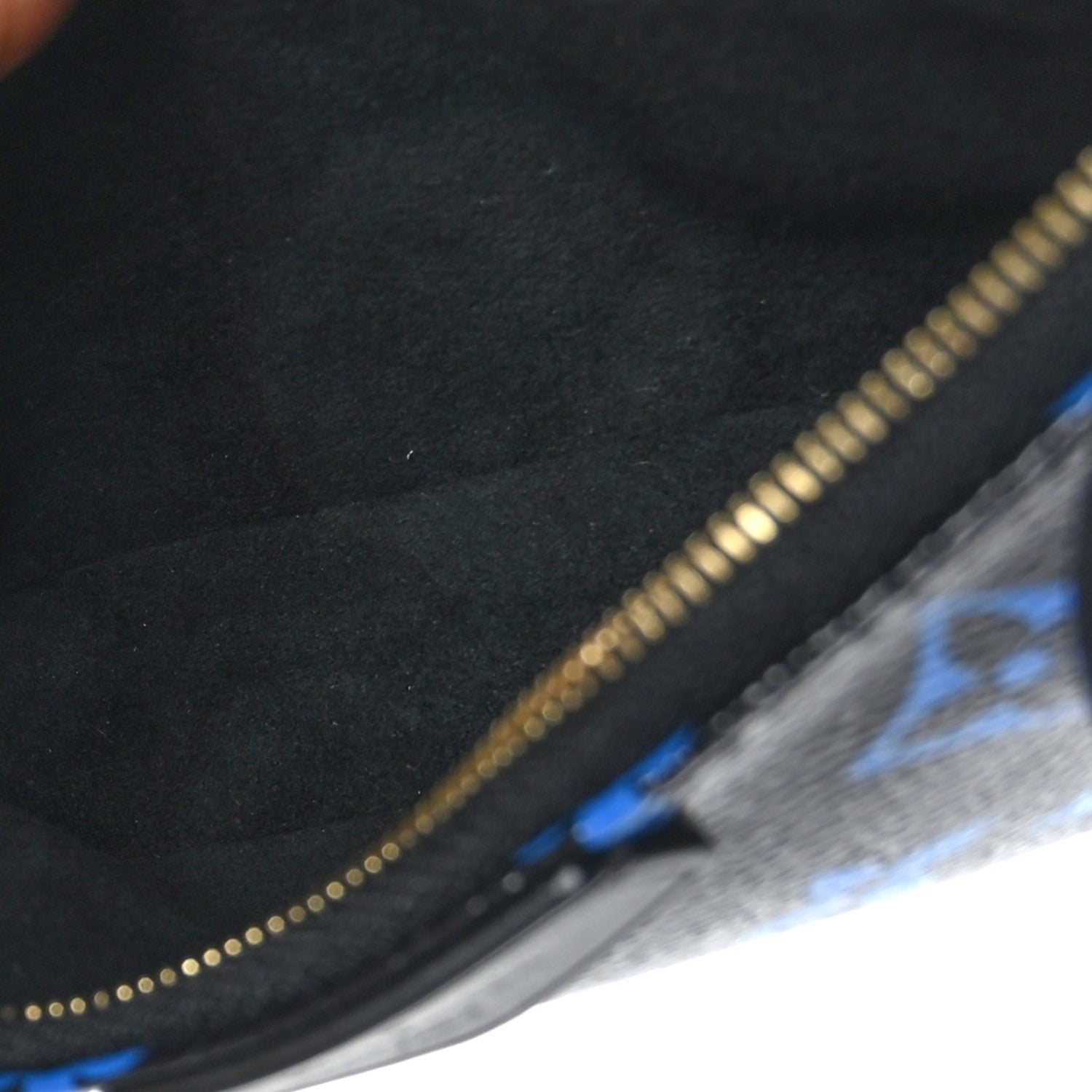 Louis Vuitton Colored Monogram Mini Pochette Accessories Blue Black 5 of 8