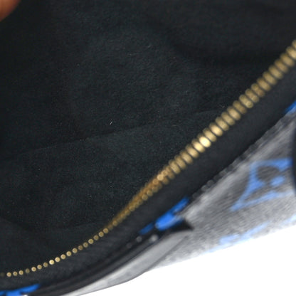 Louis Vuitton Colored Monogram Mini Pochette Accessories Blue Black 5 of 8