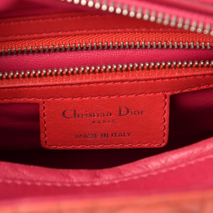Christian Dior Lambskin Cannage Medium Tri-Color Lady Dior Pink 6 of 13