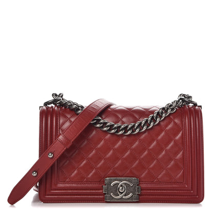 Chanel Lambskin Quilted Medium Boy Flap Red 1 of 8