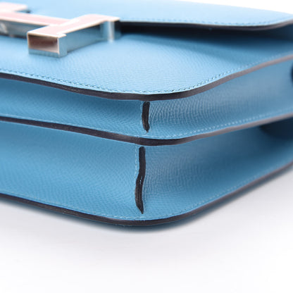 Hermes Epsom Constance 18 Bleu Du Nord Rouge De Coeur 11 of 22