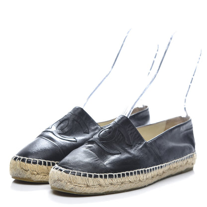 Chanel Lambskin CC Espadrilles 41 Black 3 of 12