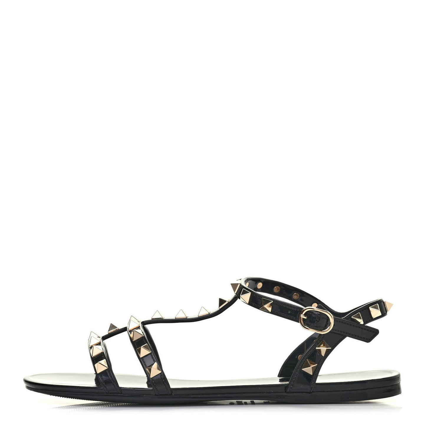 PVC Jelly Rockstud Caged Sandals 37 Black