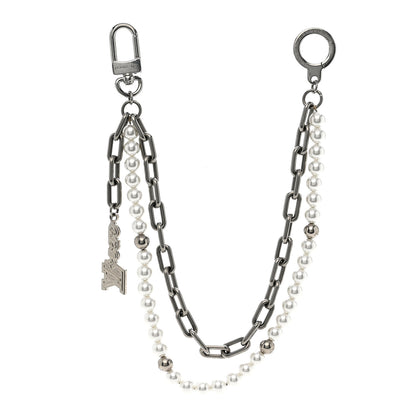 Louis Vuitton Metal Pearls Mini Chain Belt Bag Charm Silver 1 of 4