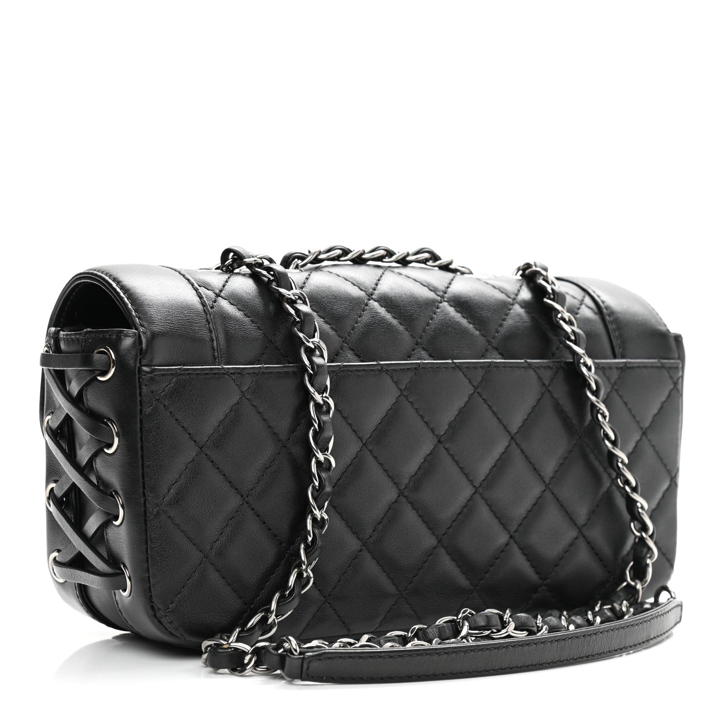 Chanel Calfskin Quilted Small Coco Corset Flap Black 2 of 12