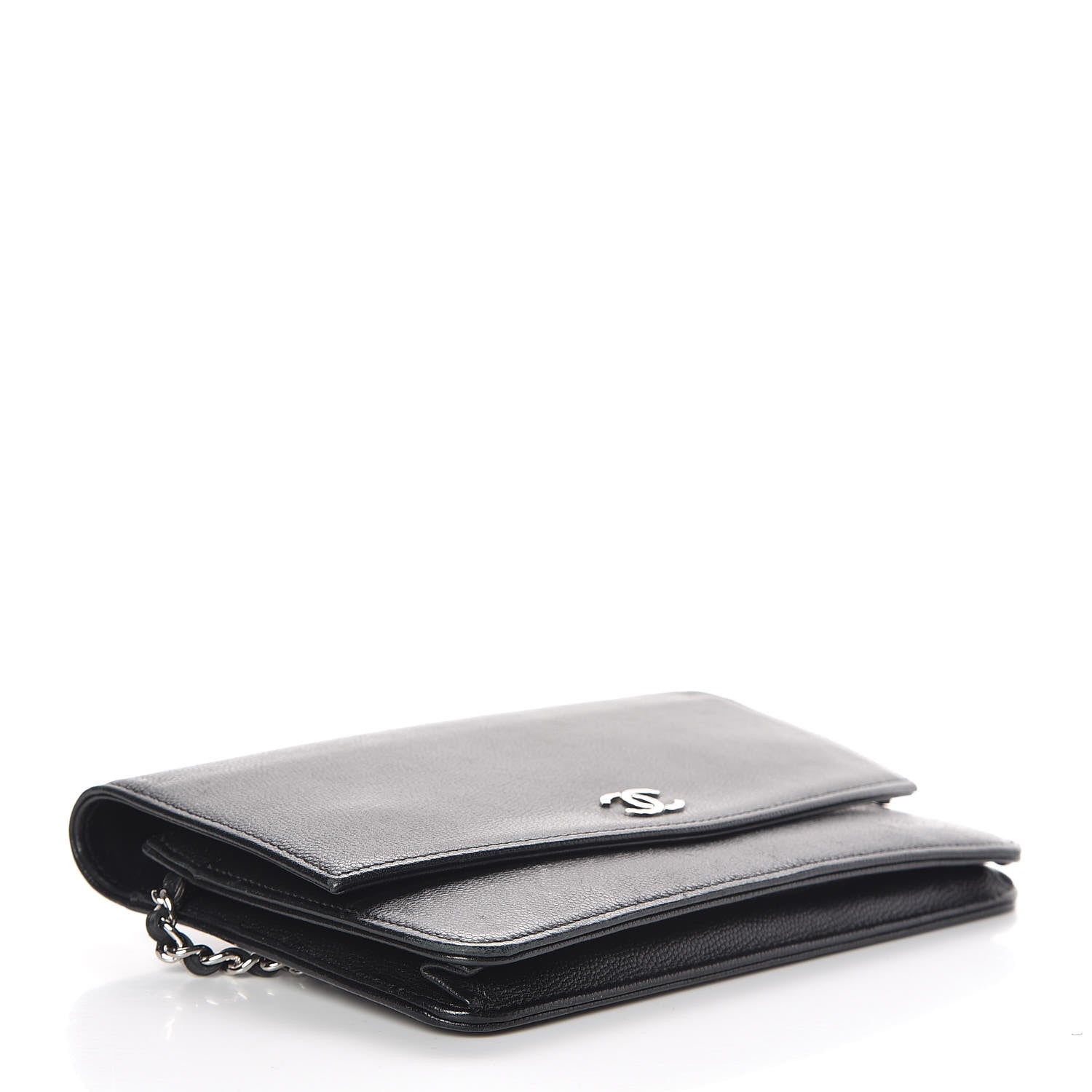 Chanel Caviar Sevruga Wallet On Chain WOC Black 4 of 22