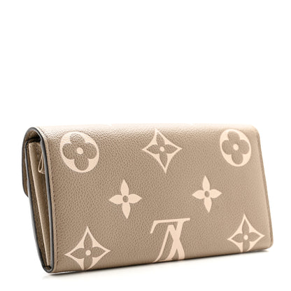 Louis Vuitton Empreinte Monogram Giant Sarah Wallet Tourterelle Creme 3 of 9