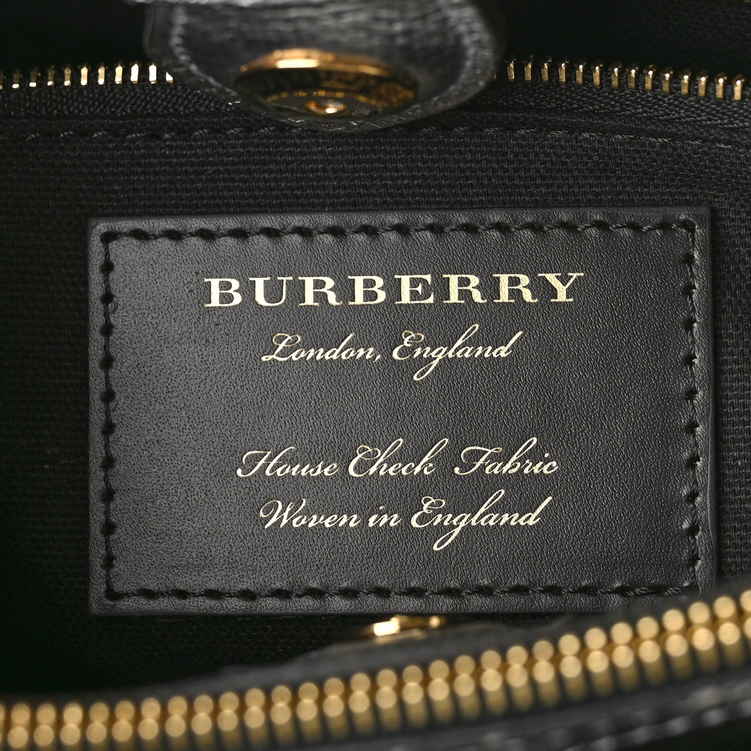 Burberry Metallic Grainy Calfskin House Check Medium Banner Tote Silver 6 of 8