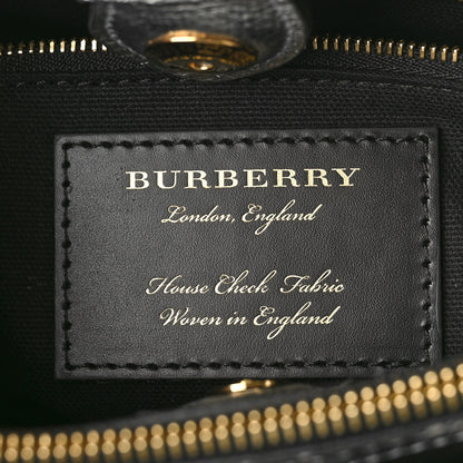 Burberry Metallic Grainy Calfskin House Check Medium Banner Tote Silver 6 of 8