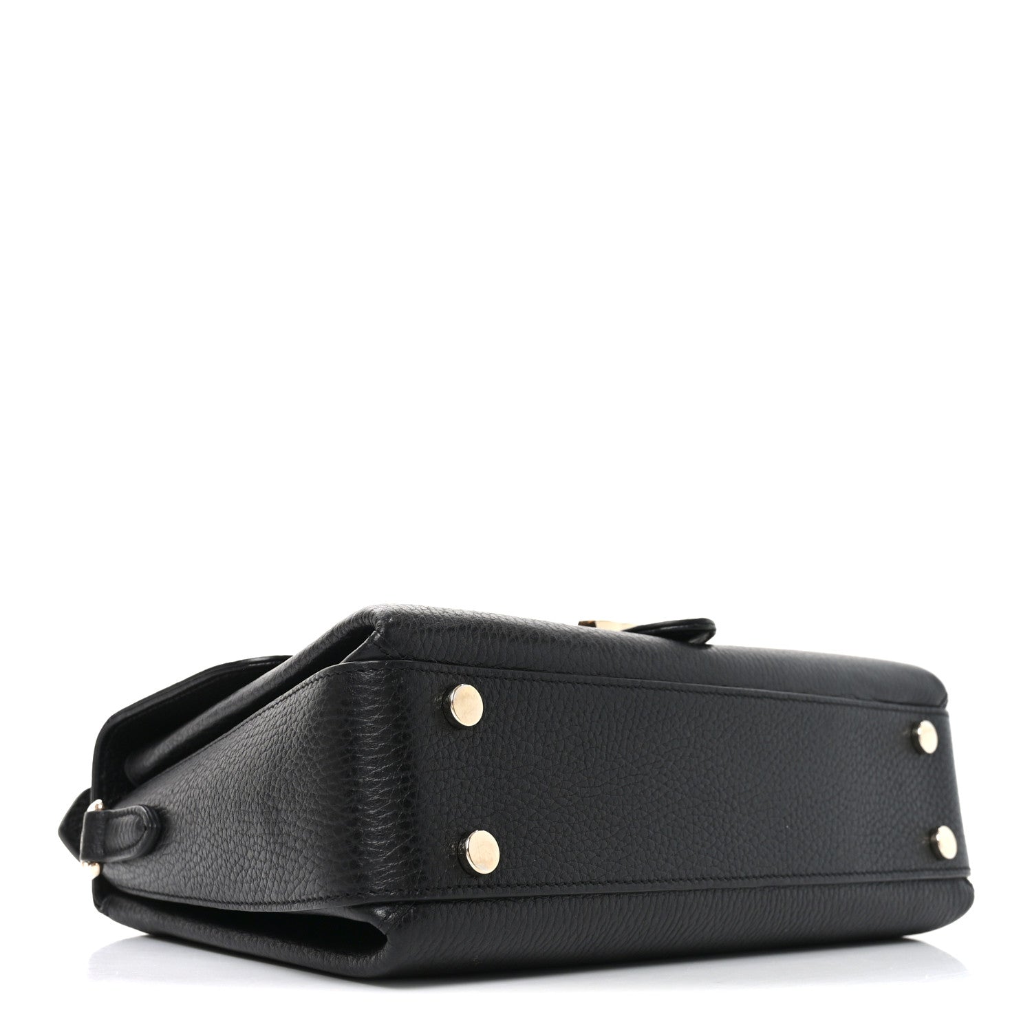 Gucci Dollar Calfskin Interlocking G Top Handle Shoulder Bag Black 4 of 10