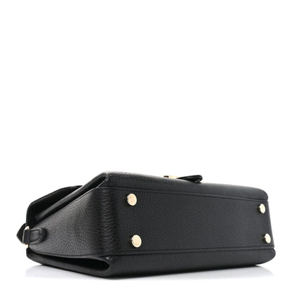 Gucci Dollar Calfskin Interlocking G Top Handle Shoulder Bag Black 4 of 10