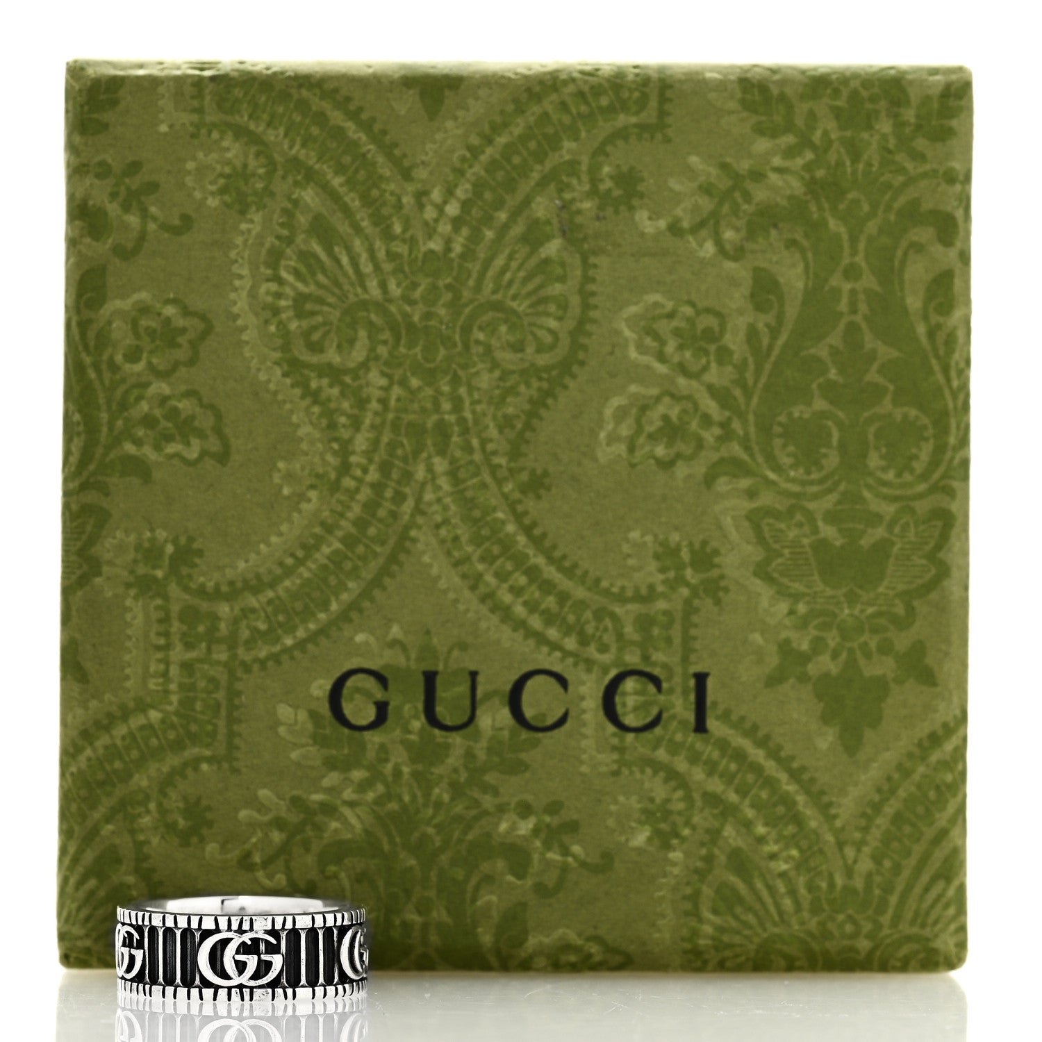 Gucci Sterling Silver Double G Band Ring 58 8.25 7 of 7