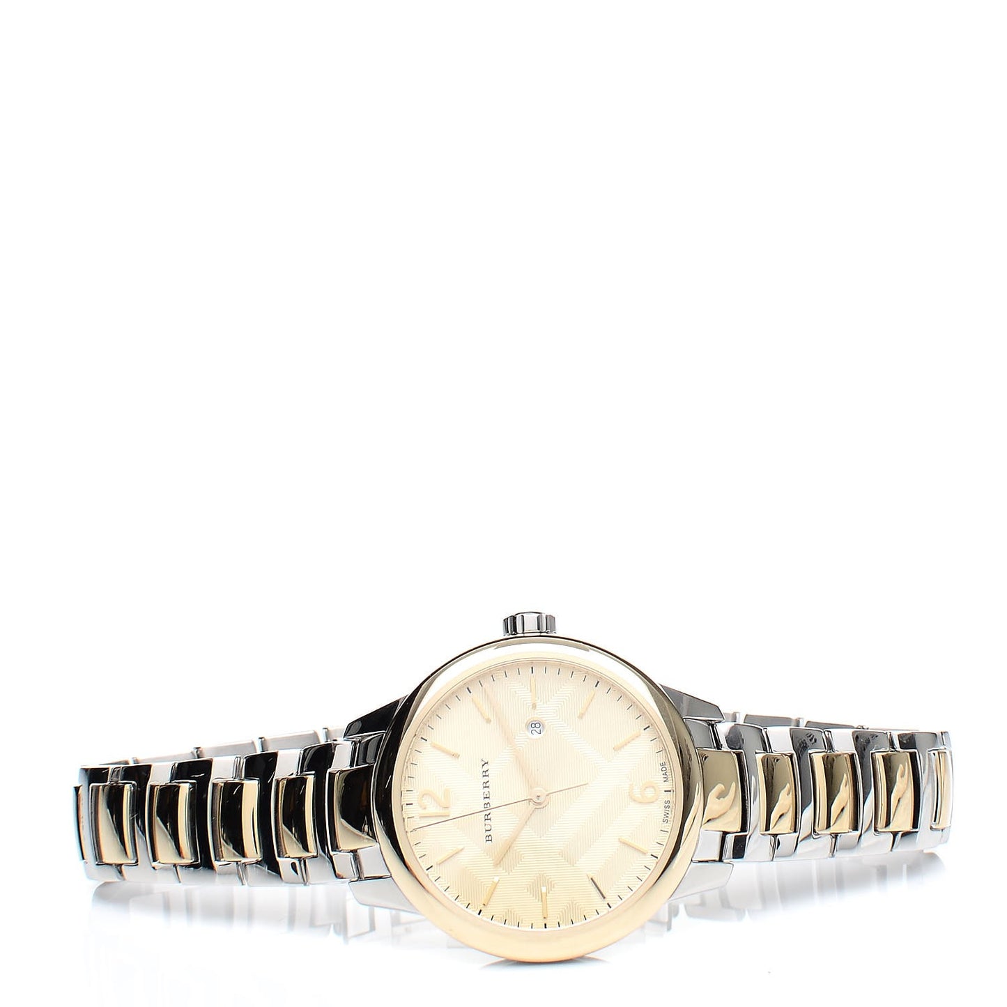 Stainless Steel 32mm Classic Round Quartz Watch Gold BU10118