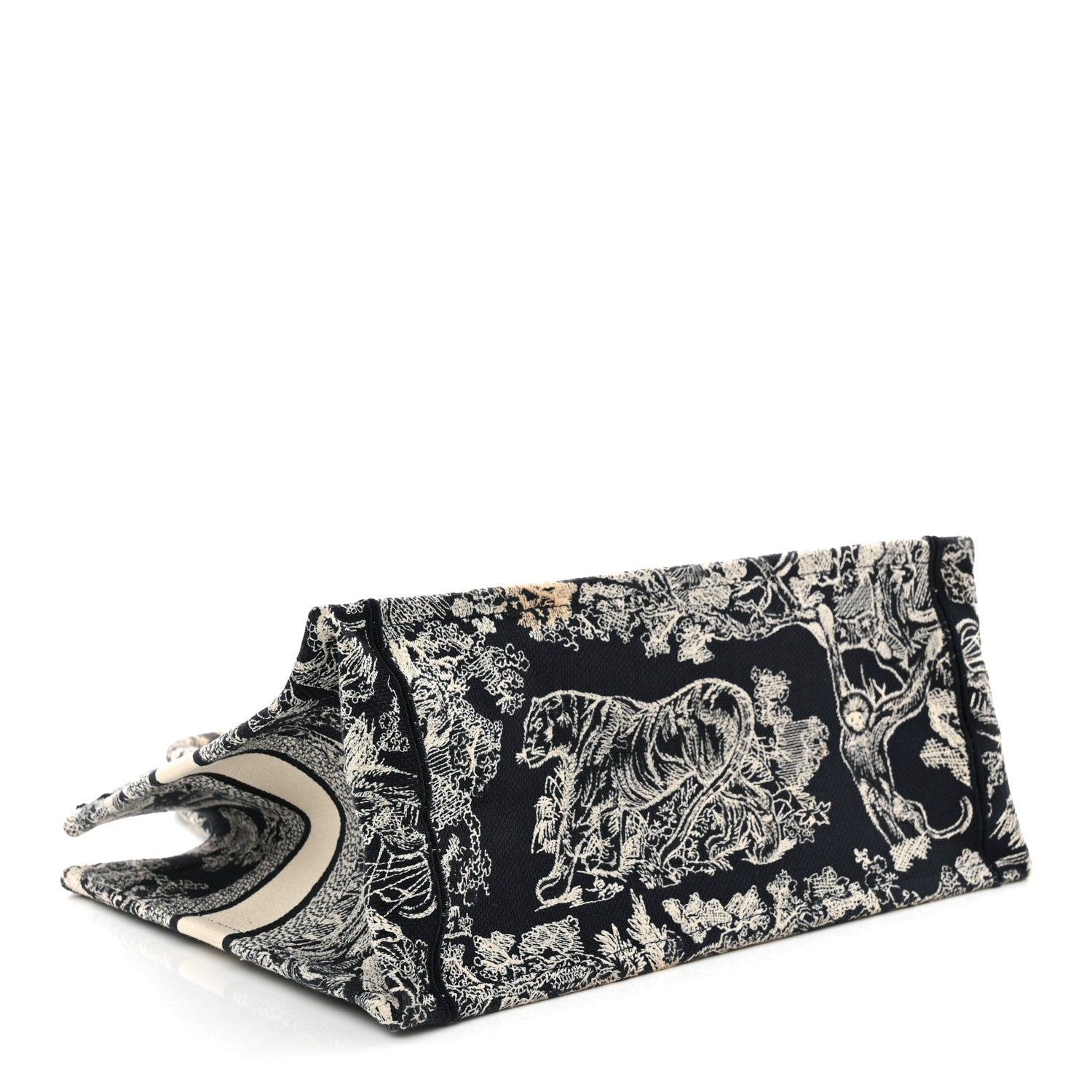Christian Dior Canvas Embroidered Medium Dioriviera Toile De Jouy Reverse Book Tote Blue 4 of 15