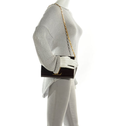 Louis Vuitton Patent Calfskin Chain Louise GM Amarante 2 of 8