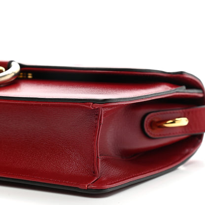 Gucci Textured Calfskin Small Torchon GG Ring Shoulder Bag New Cherry Red 11 of 11