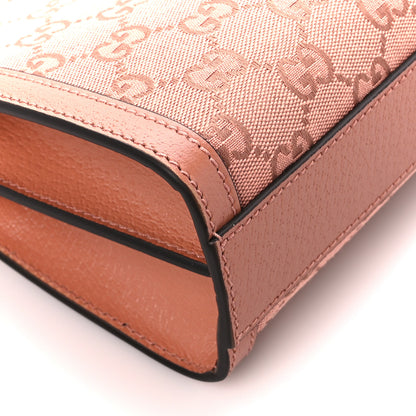 Gucci Monogram Textured Dollar Calfskin Small Ophidia Chain Shoulder Bag Cloche Rose Pink 10 of 12