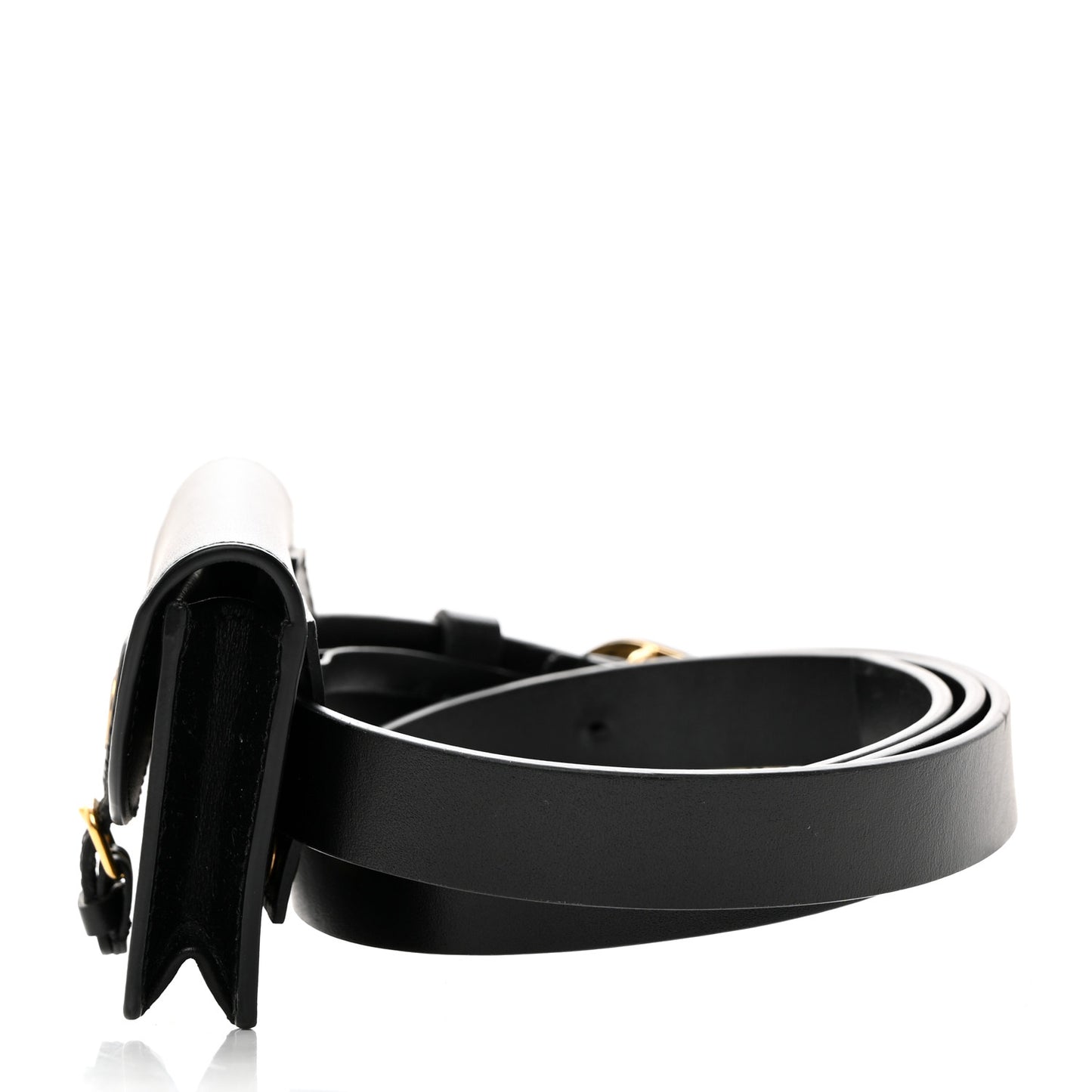 Calfskin Bobby CD Belt With Removable Pouch 90 Black