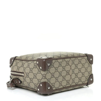 Gucci GG Supreme Monogram Textured Calfskin Square Messenger Bag Beige Ebony New Acero 4 of 12