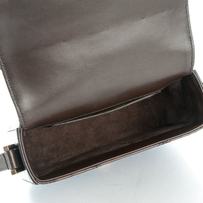 Saint Laurent Reptile Calfskin Embossed Patchwork Small Classic Monogram Universite Bag Brown 5 of 18