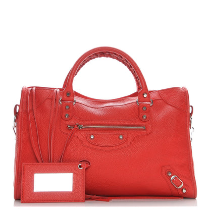 Balenciaga Vibrato Calfskin Classic Silver Hardware City Rouge Cerise 1 of 8