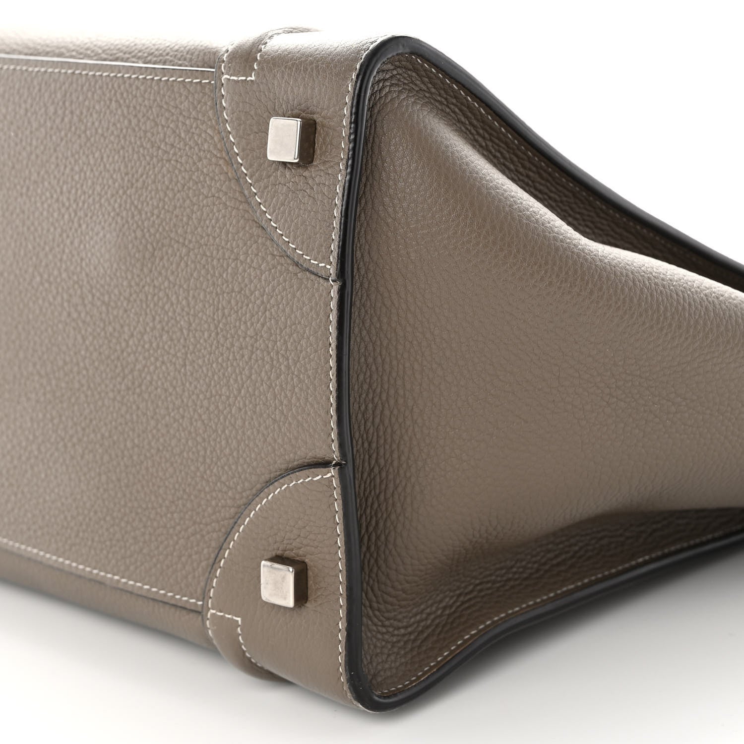 Celine Drummed Calfskin Mini Luggage Souris 9 of 9