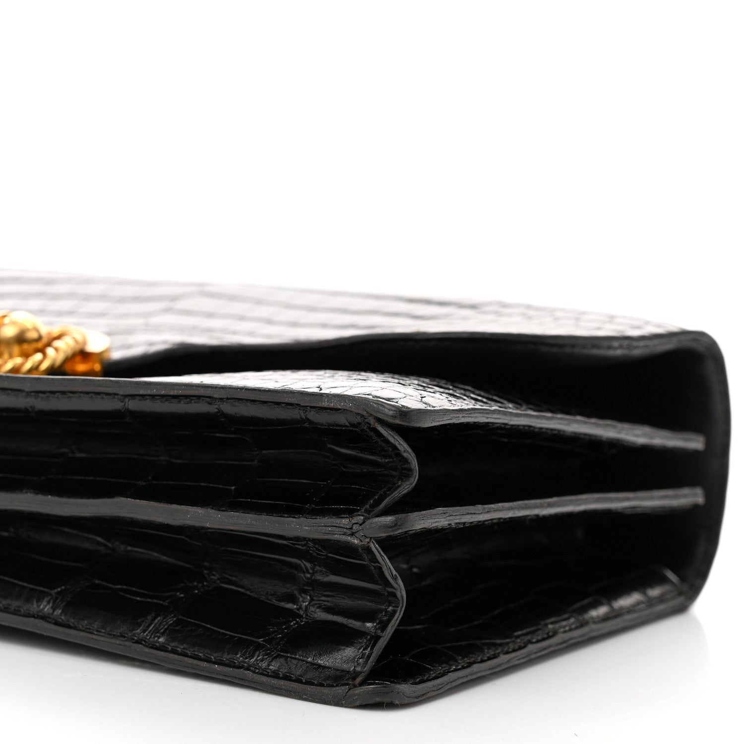 Hermes Shiny Crocodile Sac Cordeliere Black 9 of 10