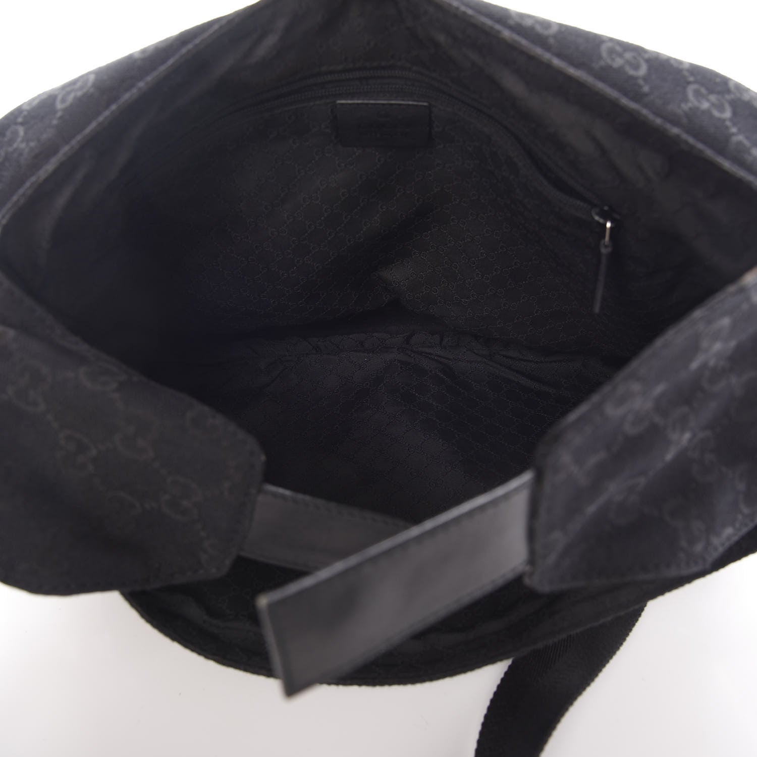 Gucci Monogram Messenger Bag Black 4 of 10
