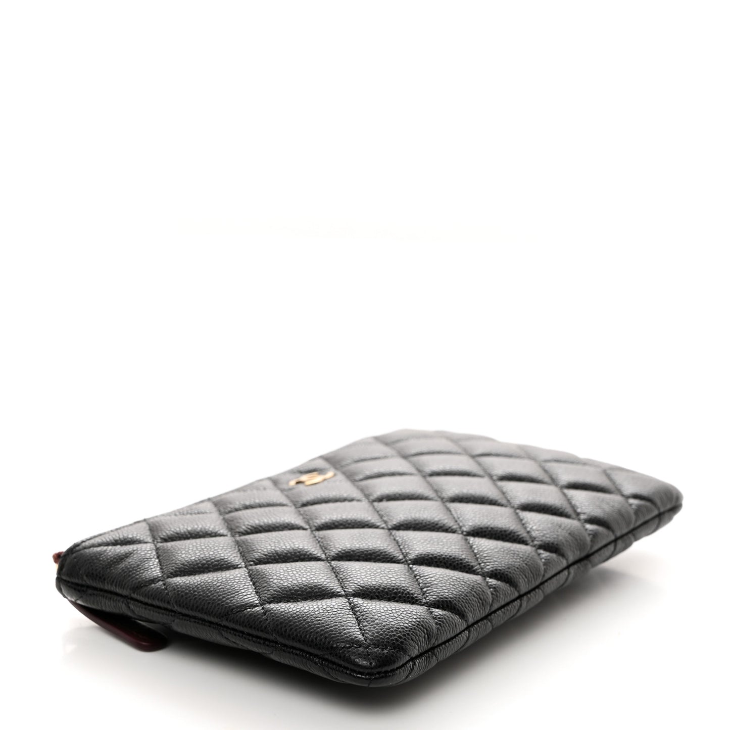 Caviar Quilted Small Pouch Black